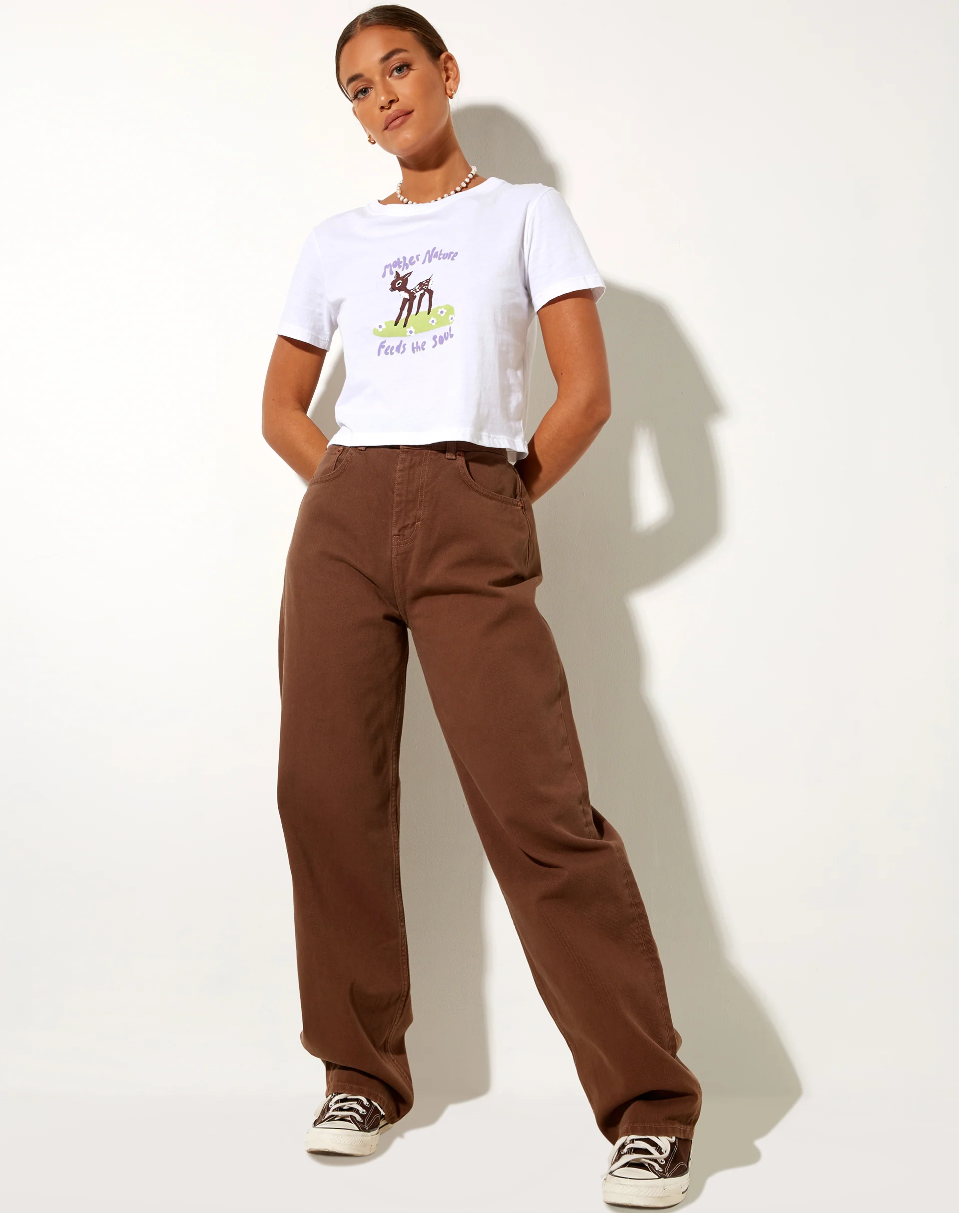 Shrunk Tee in White Mother Nature - Image 4