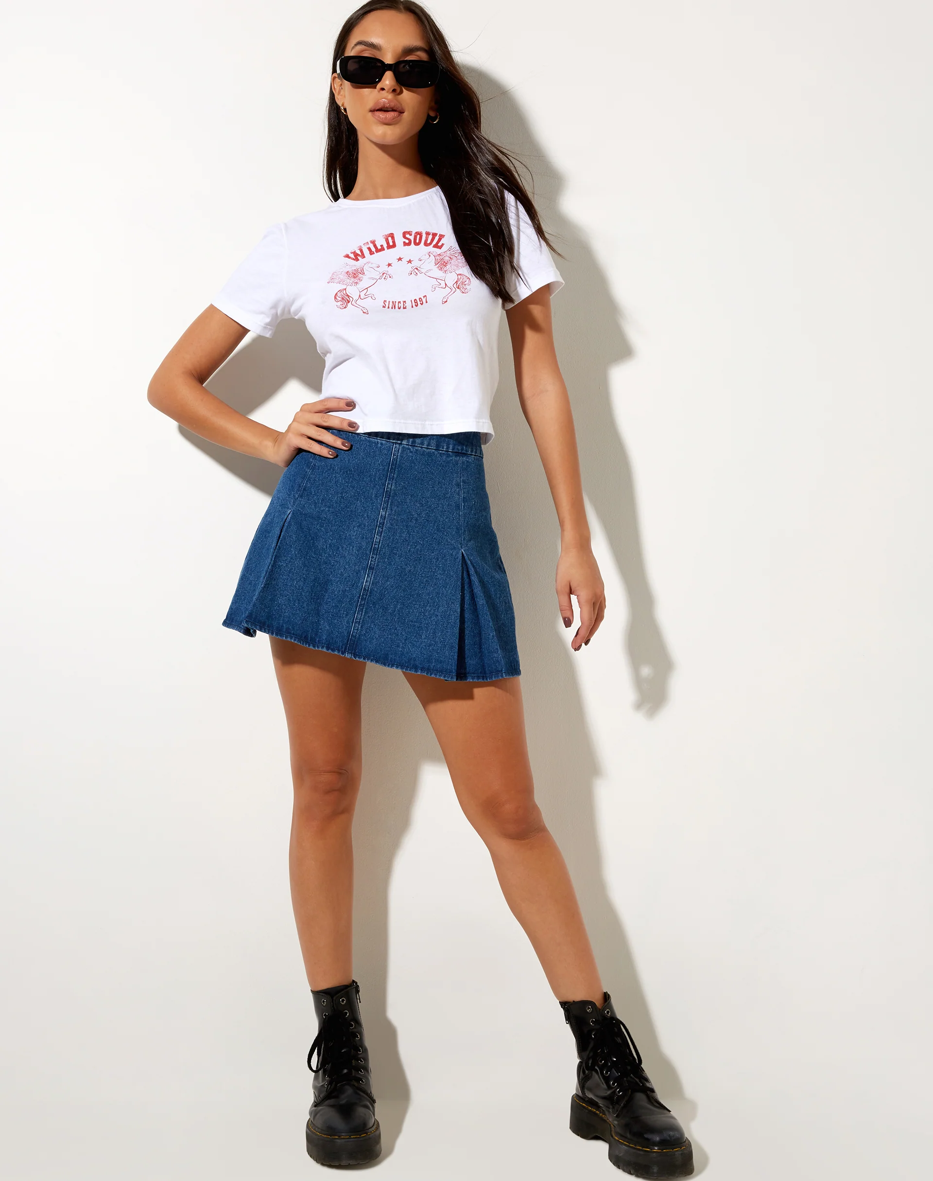 Shrunk Tee in White Wild Soul - Image 3