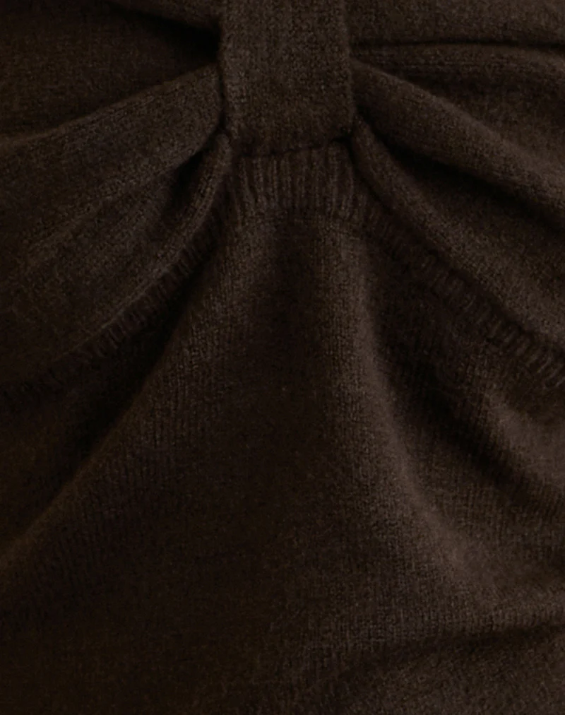 Sikuna Bow Jumper in Brown - Image 6