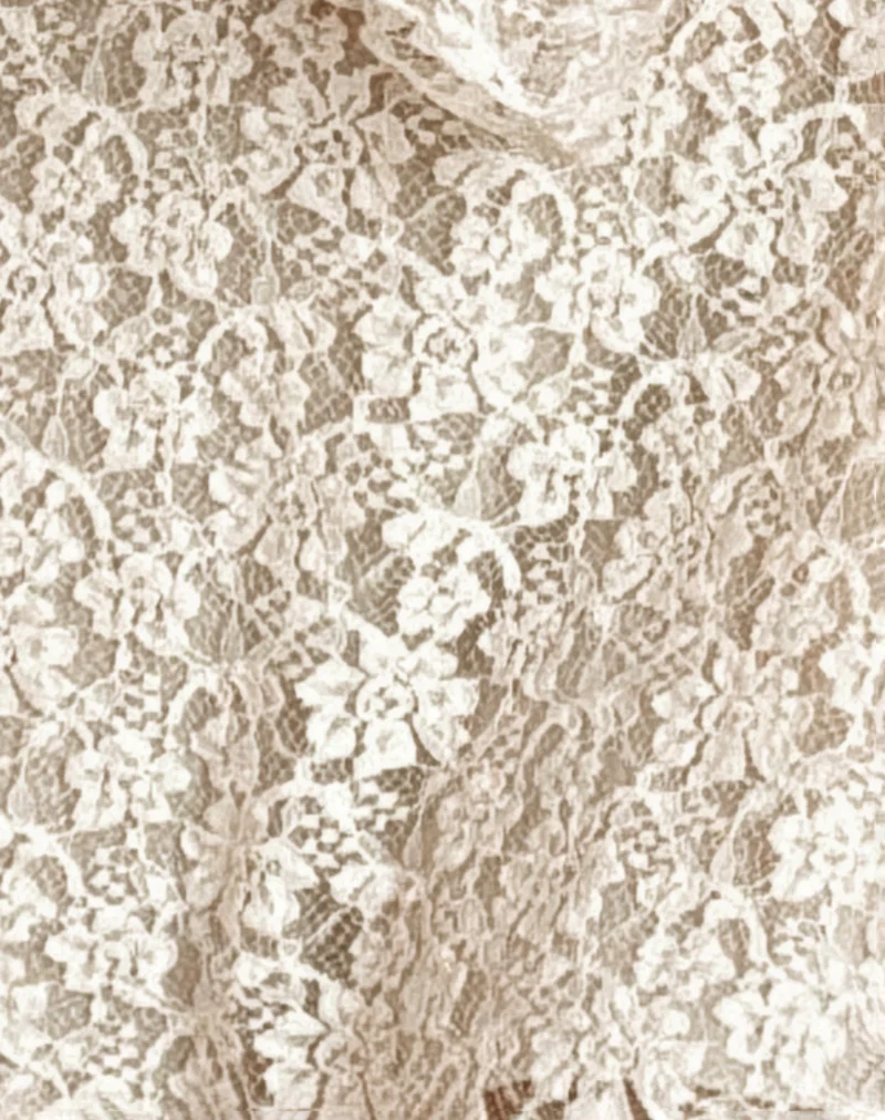 Silvanna Long Sleeve Keyhole Mini Dress in Lace Ivory - Image 7