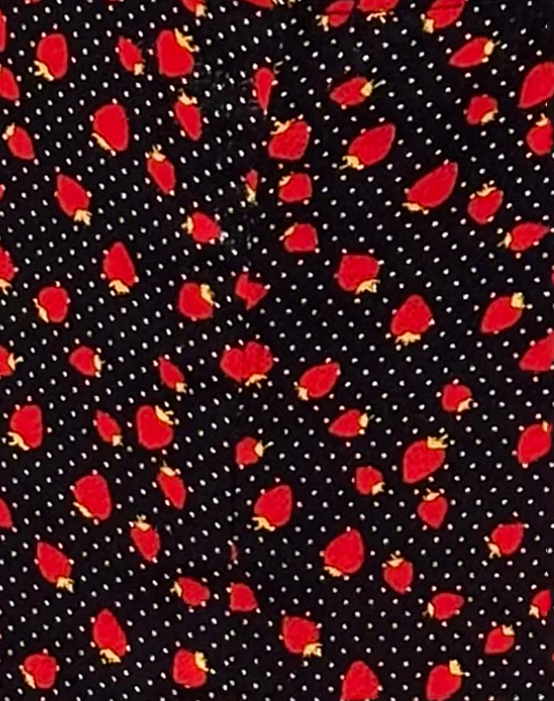 Sima Midi Skirt in Strawberry Polka Black - Image 5