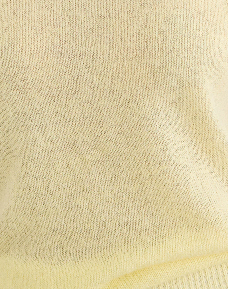 Sinda Scoopback Top in Knit Lemon - Image 6