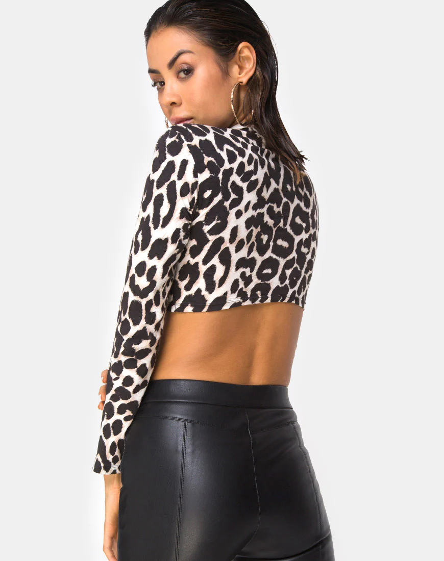 Sinex Cutout Crop Top in Oversize Jaguar - Image 2