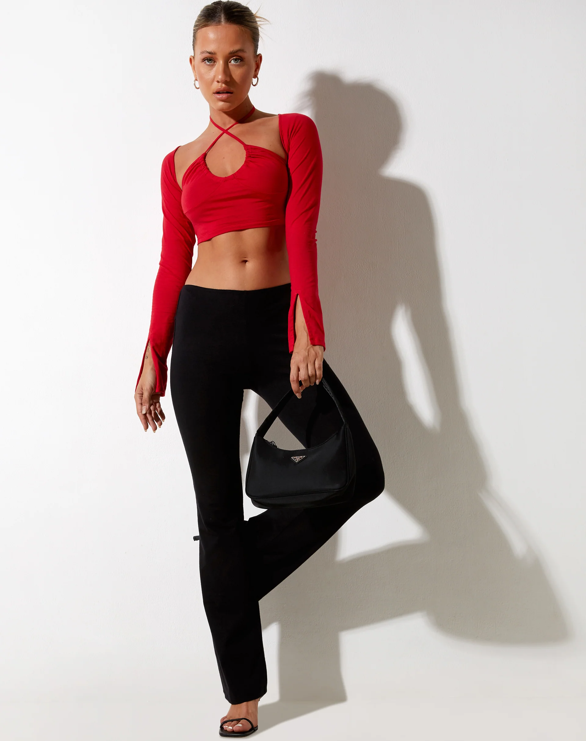 Sira Crop Top in Racing Red - Image 3