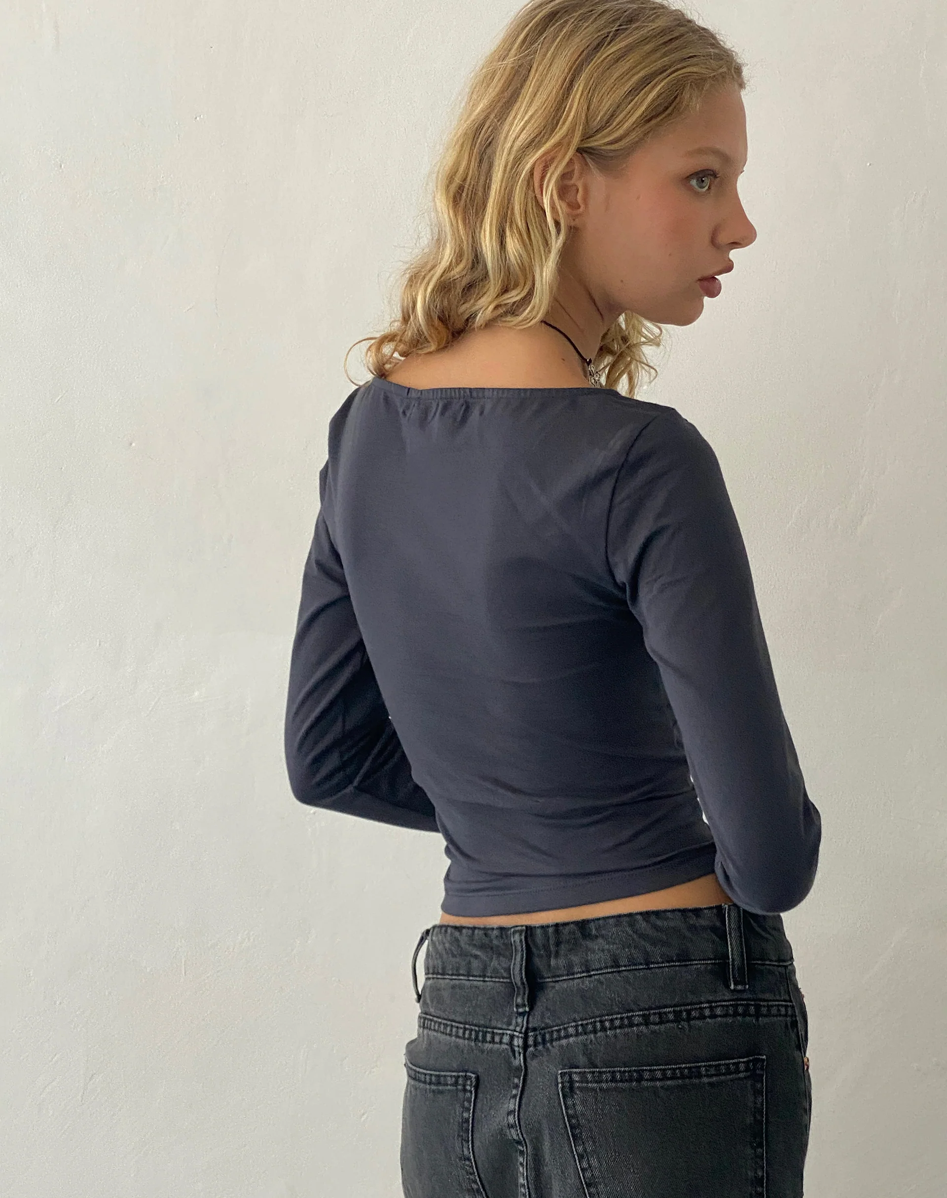 Sisil Long Sleeve Top in Ocean Storm - Image 4