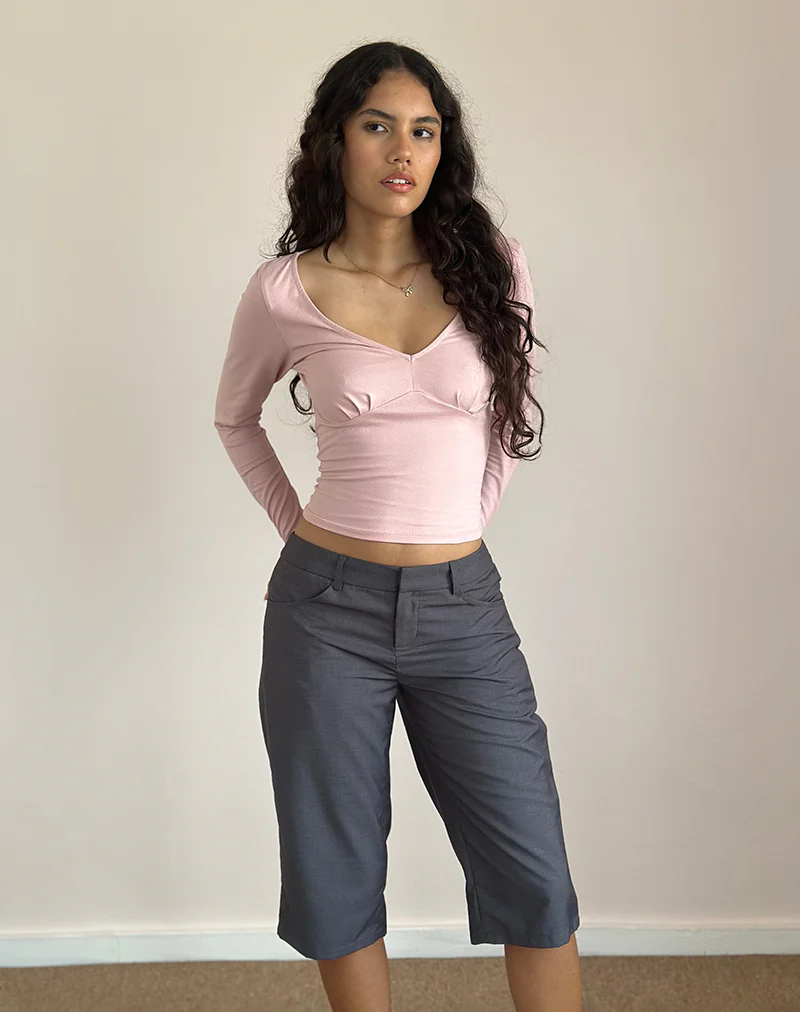 Sisil Long Sleeve Top In Pink Lady - Image 3