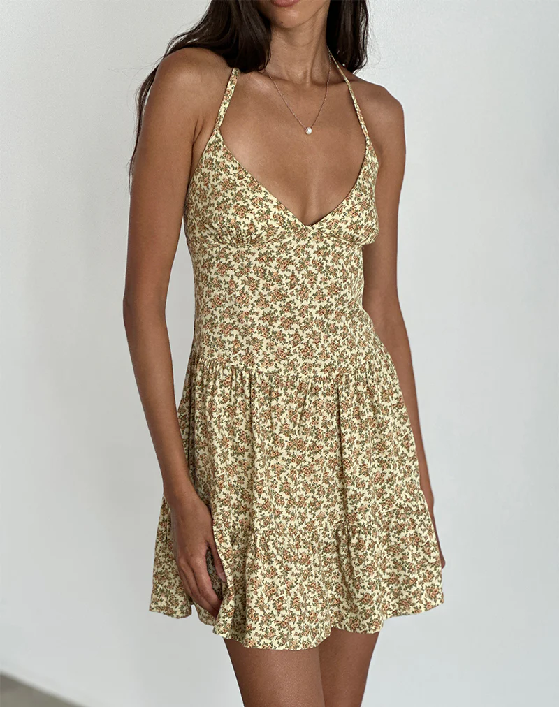 Siskana Mini Dress in Washed Ditsy - Image 2