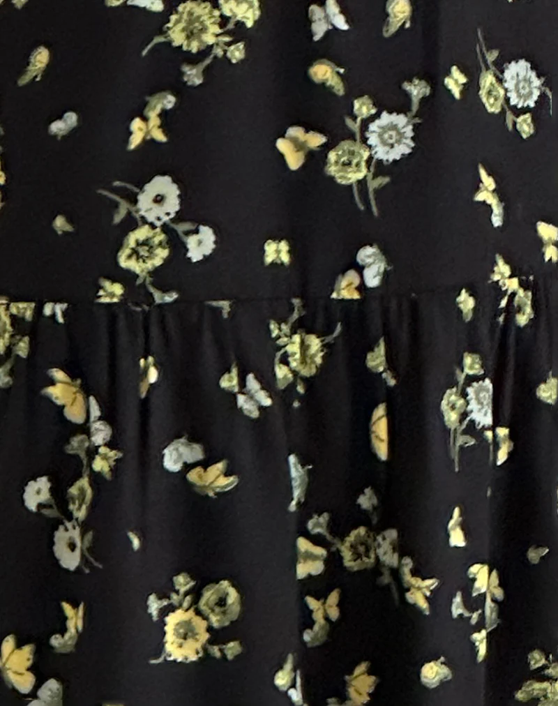 Siskana Mini Dress in Lemon and Lime Black - Image 6