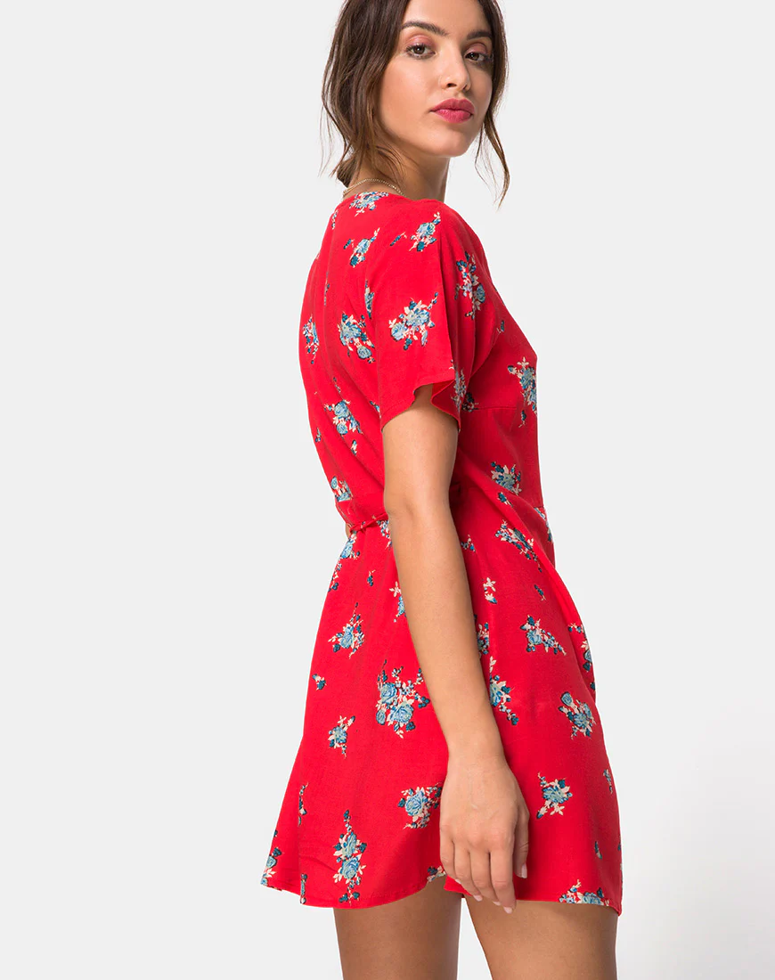 Slava Dress in Soi Rose Red - Image 2
