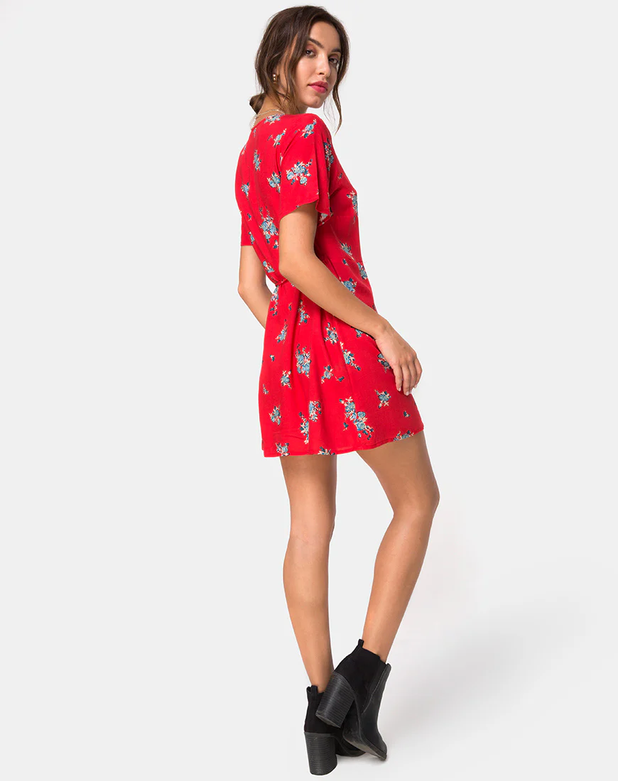 Slava Dress in Soi Rose Red - Image 4