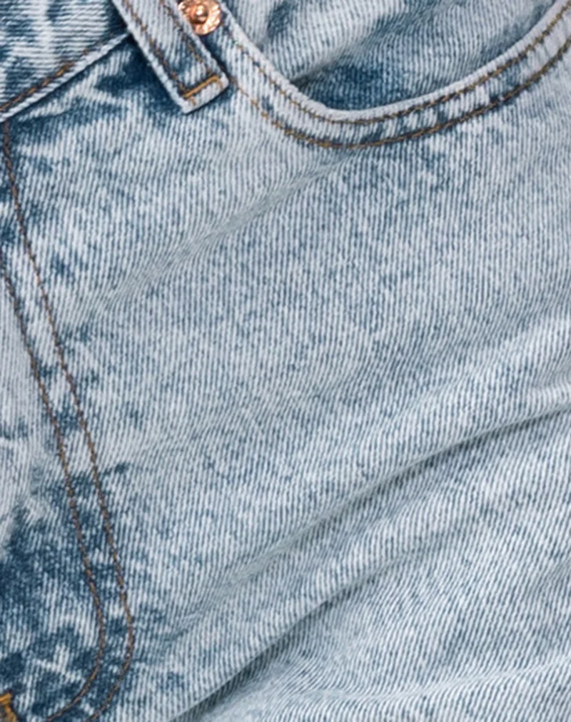 Mid Rise Slim Parallel Jeans in 80's Light Wash - Image 8