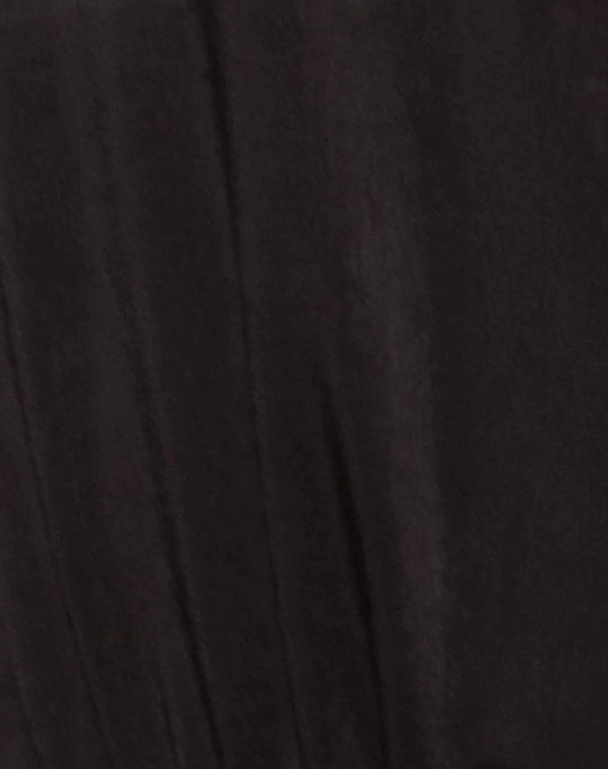 Sloan Plunge Bodice in Satin Black - Image 4