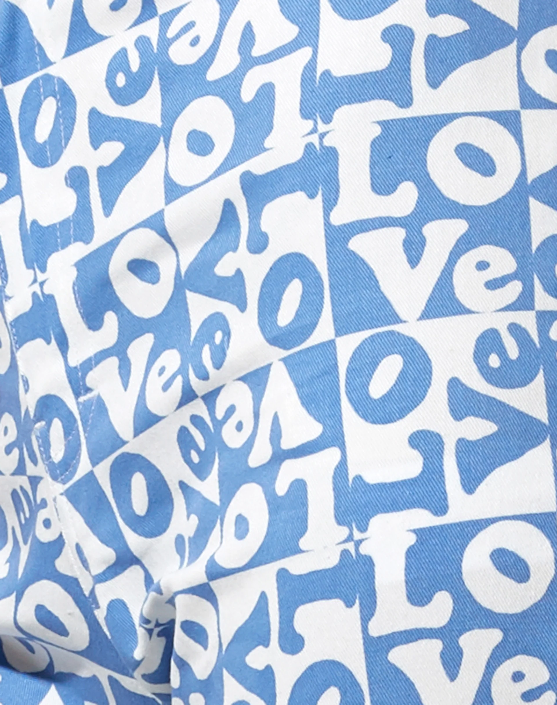 Smith Short Sleeve Shirt in Love Checker Blue - Image 6