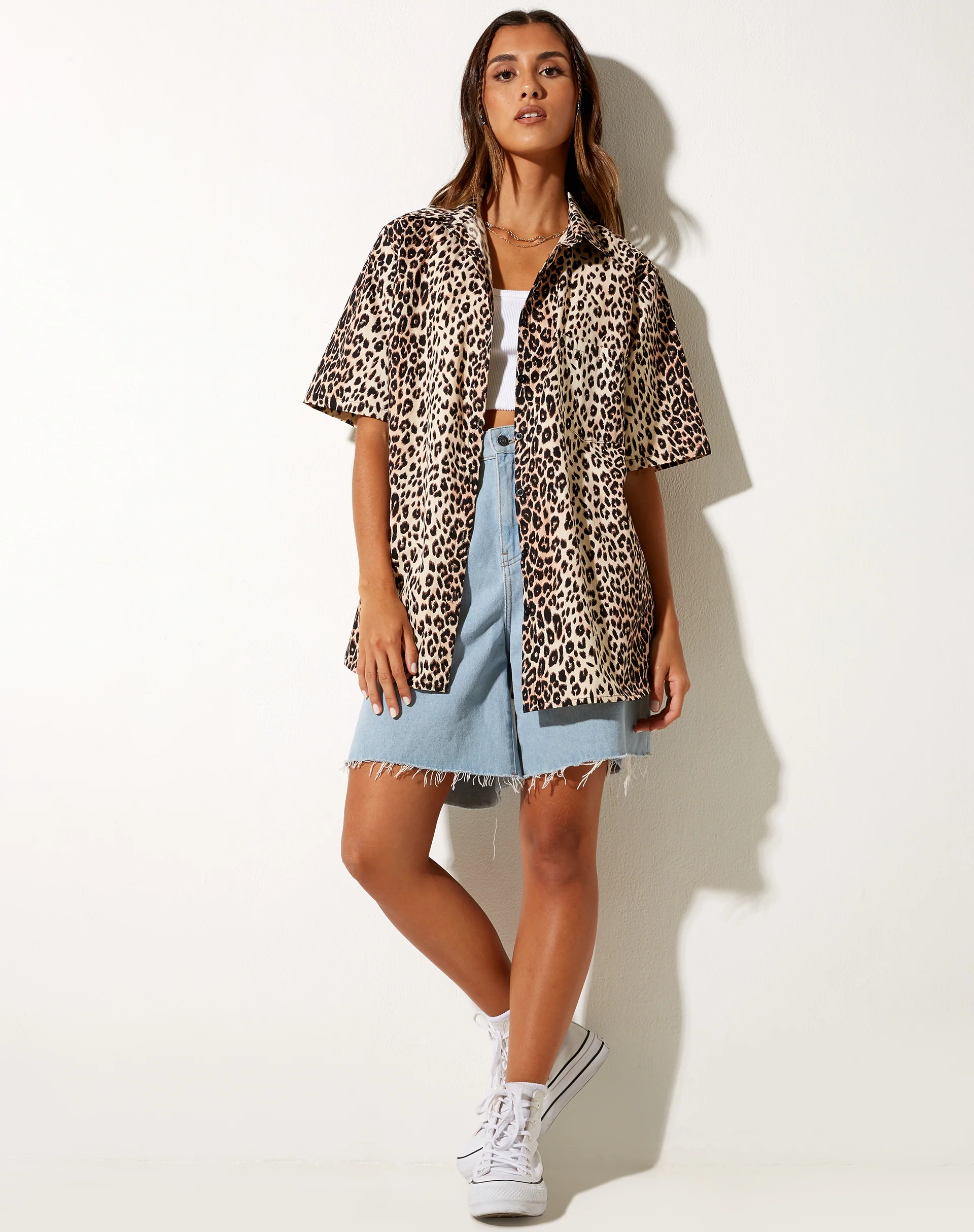 Smith Short Sleeve Shirt in True Leopard - Image 3