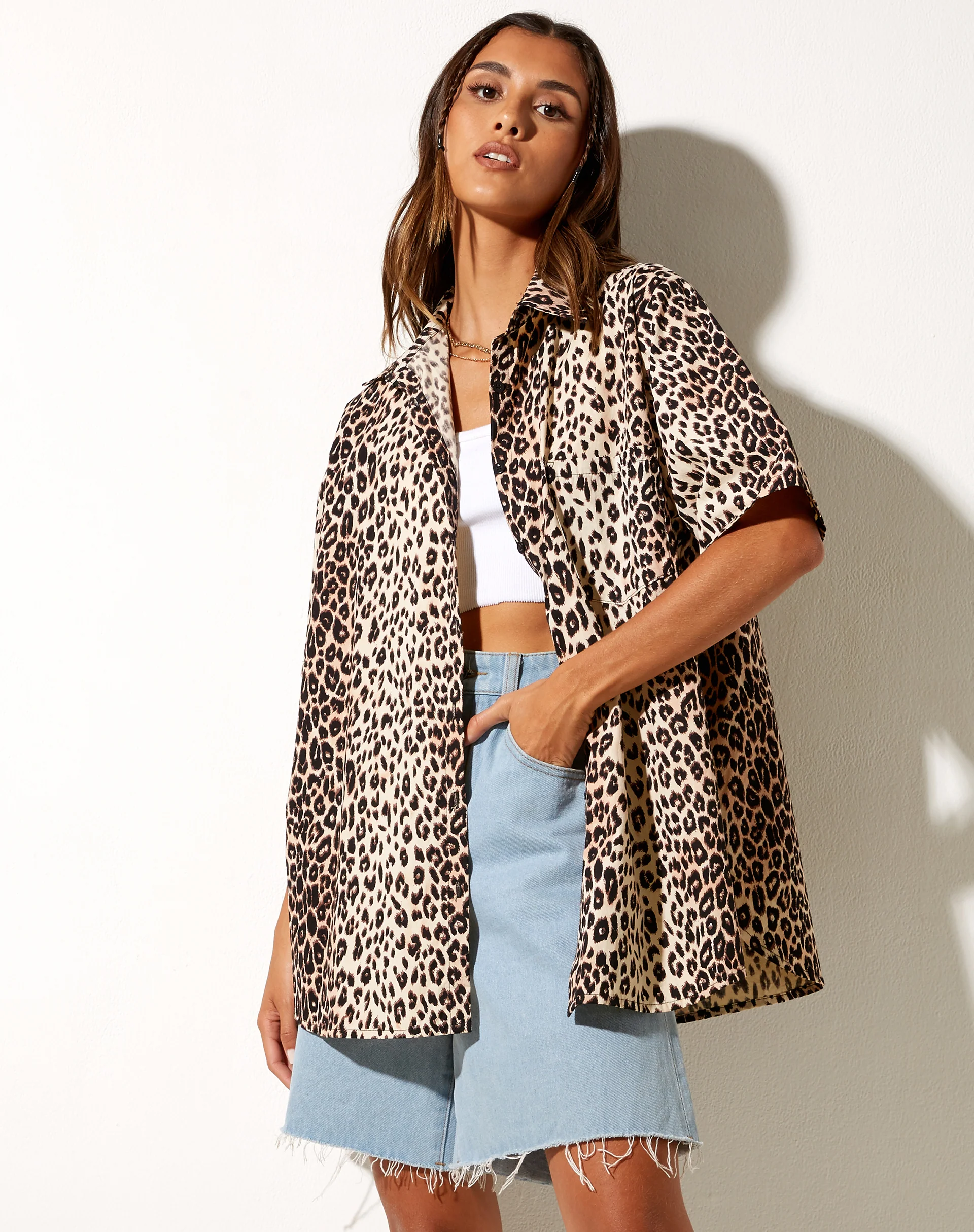 Smith Short Sleeve Shirt in True Leopard - Image 4