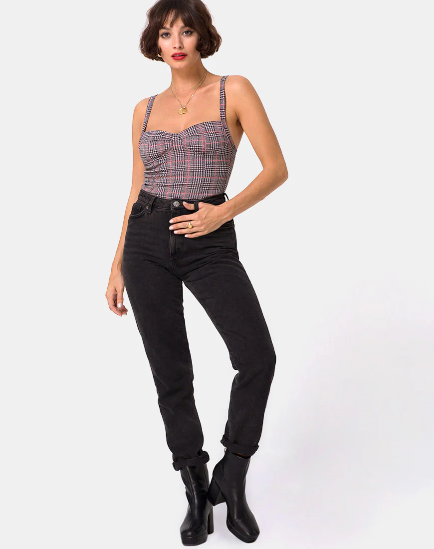 Soares Bodice in Charles Check Blush - Image 3