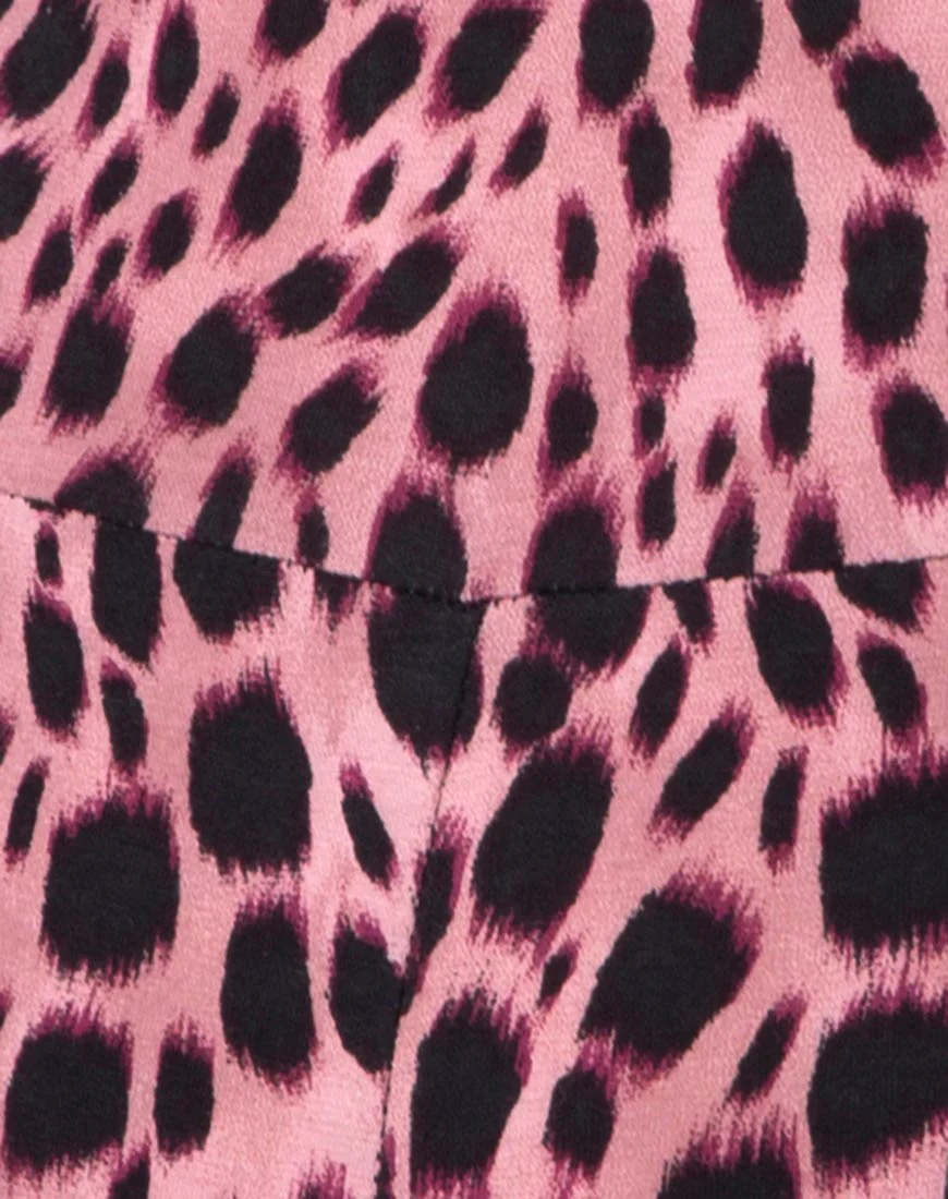 Soda Catsuit in Pink Cheetah - Image 5