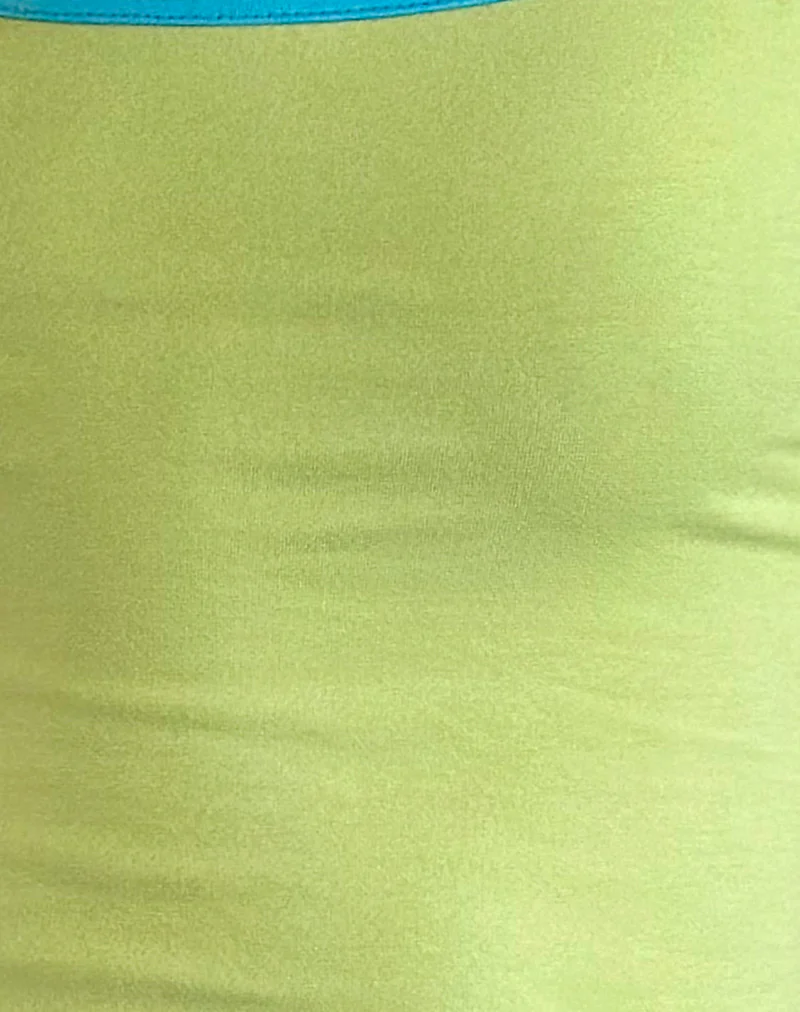 Solani Top in Green Banana with Blue Binding - Image 5