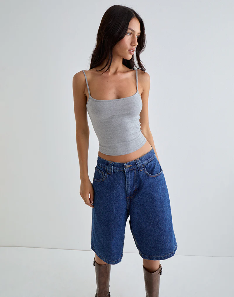 Solay Vest Top in Grey Marl - Image 3