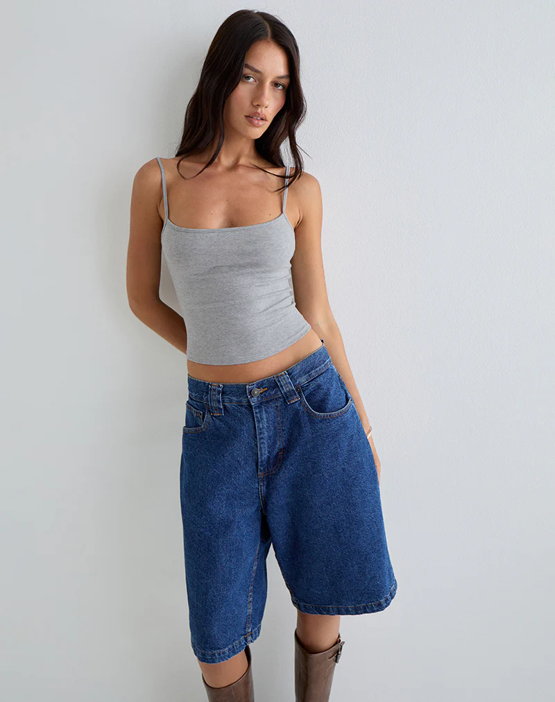 Solay Vest Top in Grey Marl - Image 5