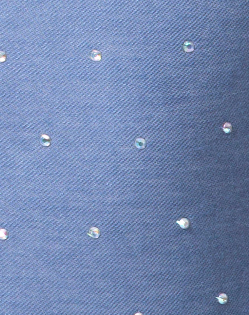 Solemo Bodice in Blue Denim Hot Fix - Image 5