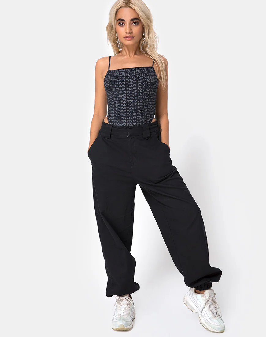 Solemo Bodice in Tokyo Techno Tour Black - Image 3