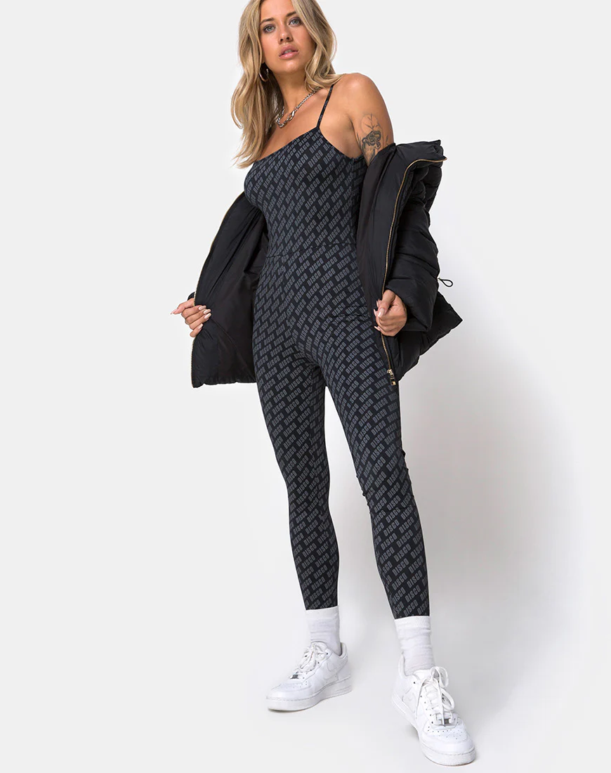 Solita Unitard in Diagonal Disco Silver - Image 3