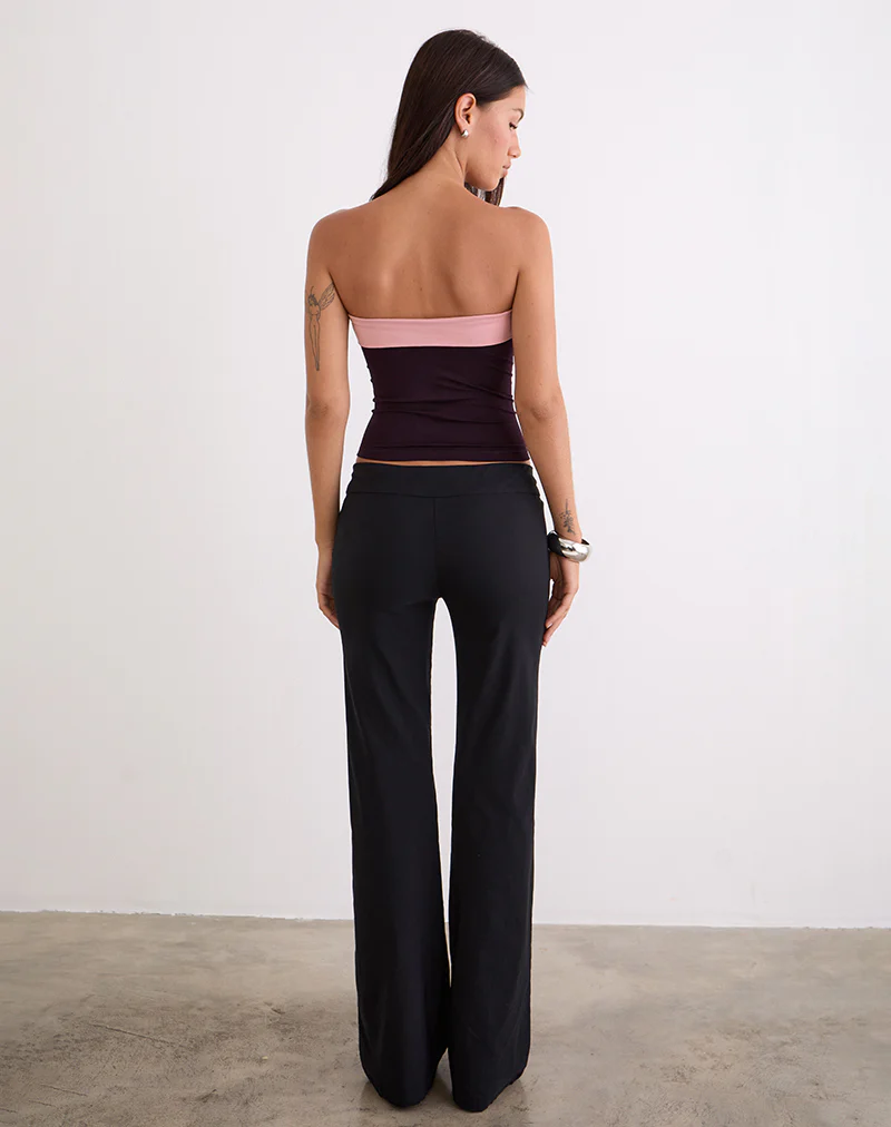 Solna Bandeau Top in Redwood with Pink Lady Binding - Image 5