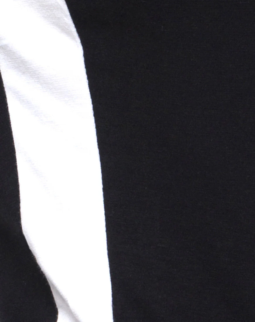 Solter Bodysuit in Black with White Stripe - Image 5