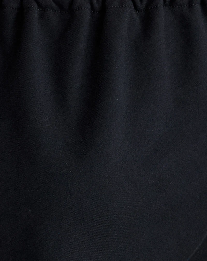 Sore Long Sleeve Cowl Top with Beads in Jersey Black - Image 6