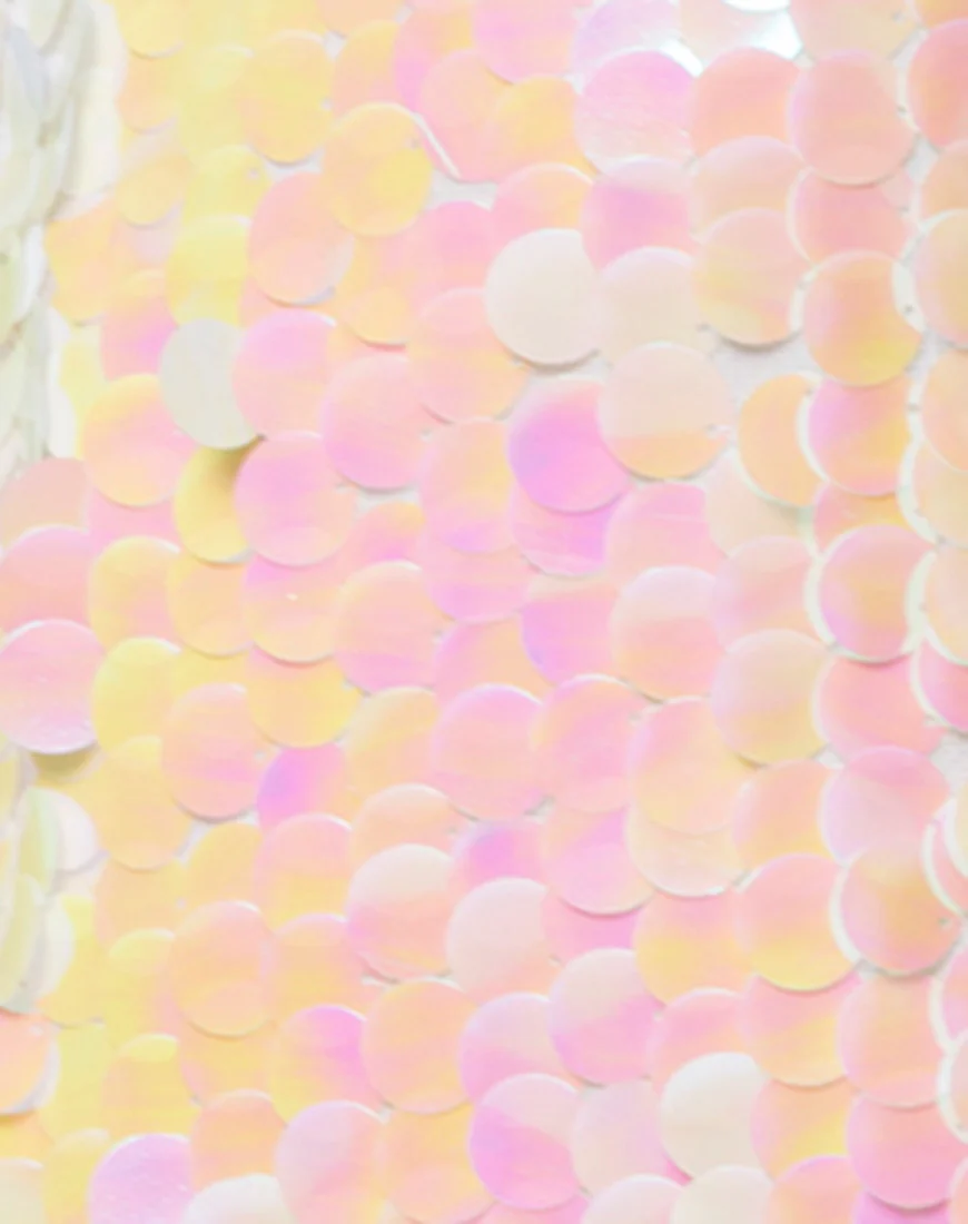 Stargirl Playsuit in Fishcale Disc Sequin Oyster Shell - Image 5
