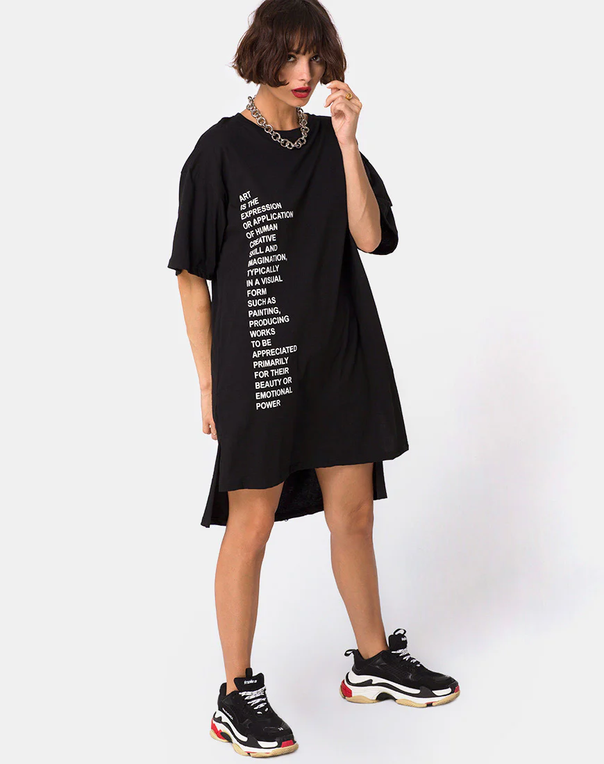 Step Hem 'Art Expression' Oversized T-Shirt Dress - Image 3