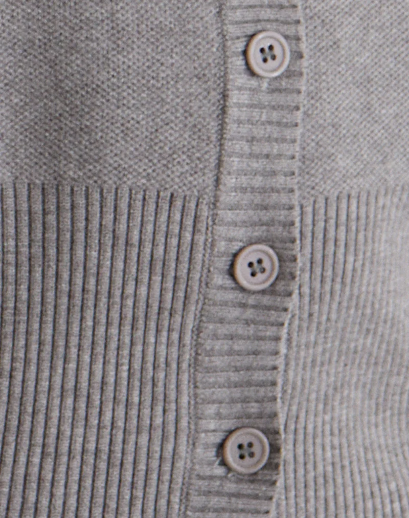 Subra Long Sleeve Cardigan in Grey - Image 6