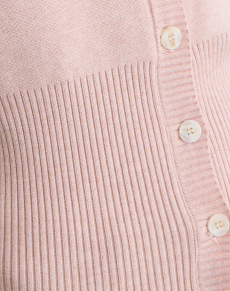 Subra Long Sleeve Cardigan in Pink - Image 6