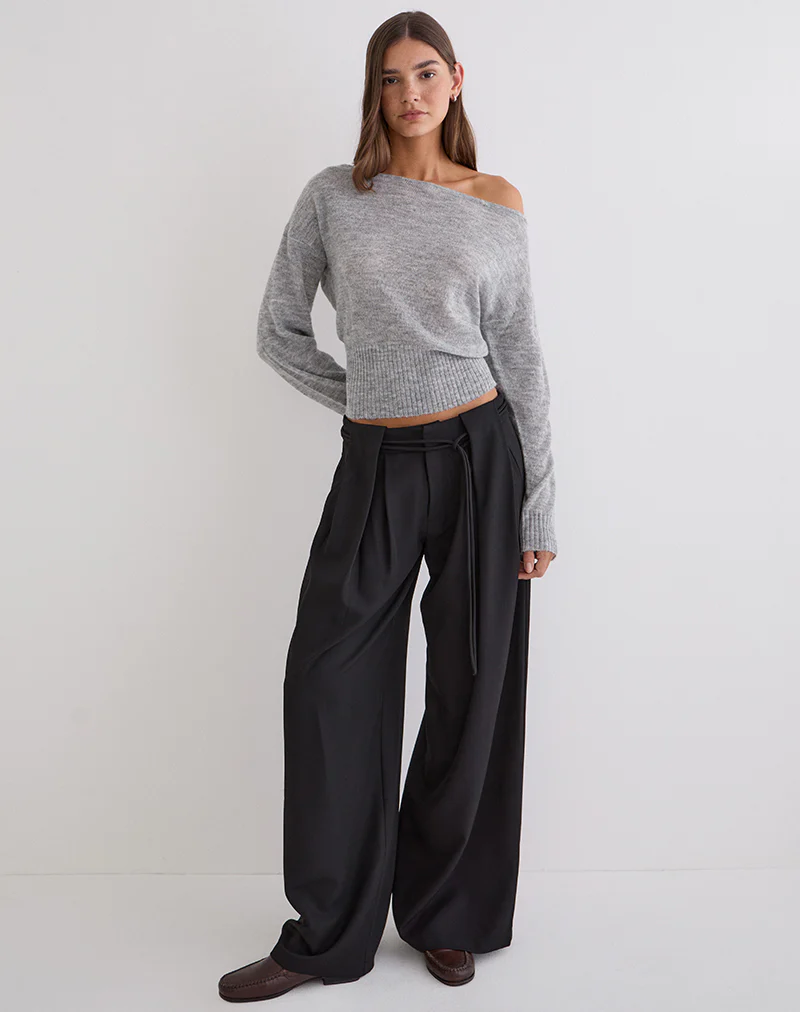 Suena Asymmetric Jumper in Grey - Image 6