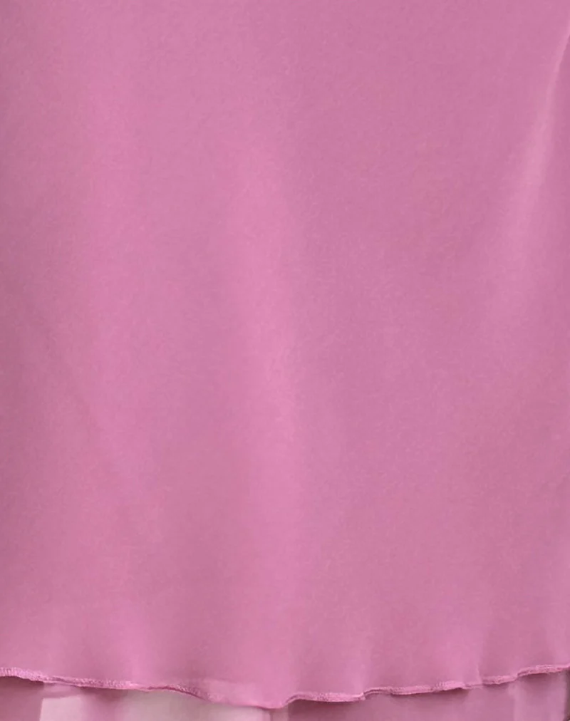 Suharni Midi Skirt in Chiffon Mauve - Image 5