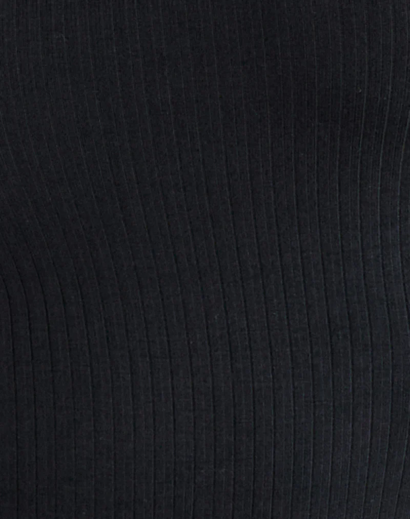 Sumala Tee in Thick Rib Black - Image 6