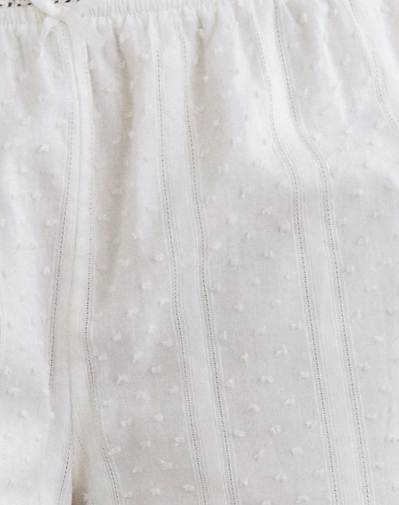 Sumi Shorts in Cotton Dobby White - Image 6