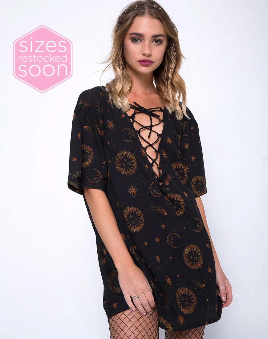Sunjass Swing Dress in Celestial Black - Image 6