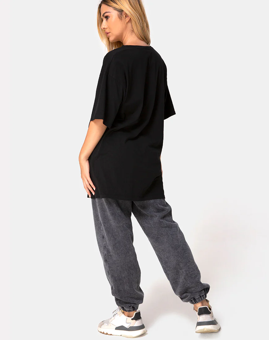 Sunny Kiss Tee in Black with Cherub - Image 5