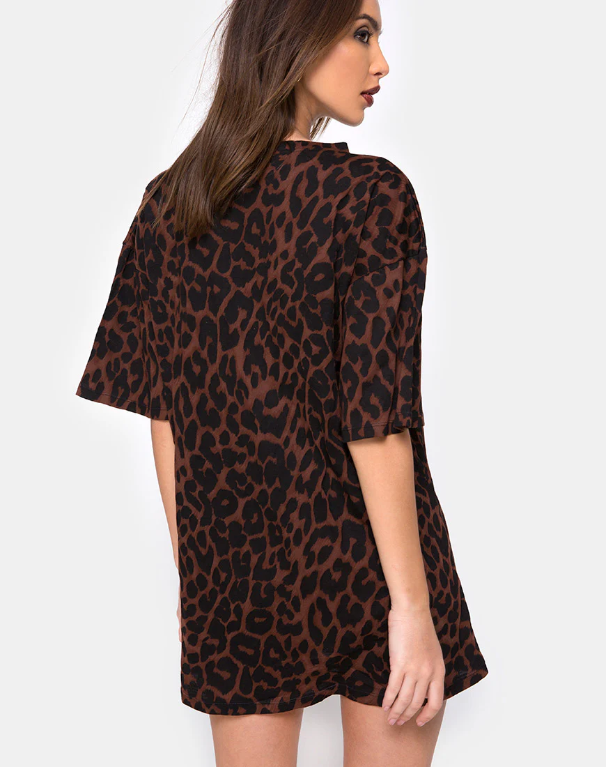 Sunny Kiss Oversize Tee in Oversize Jaguar Brown - Image 2