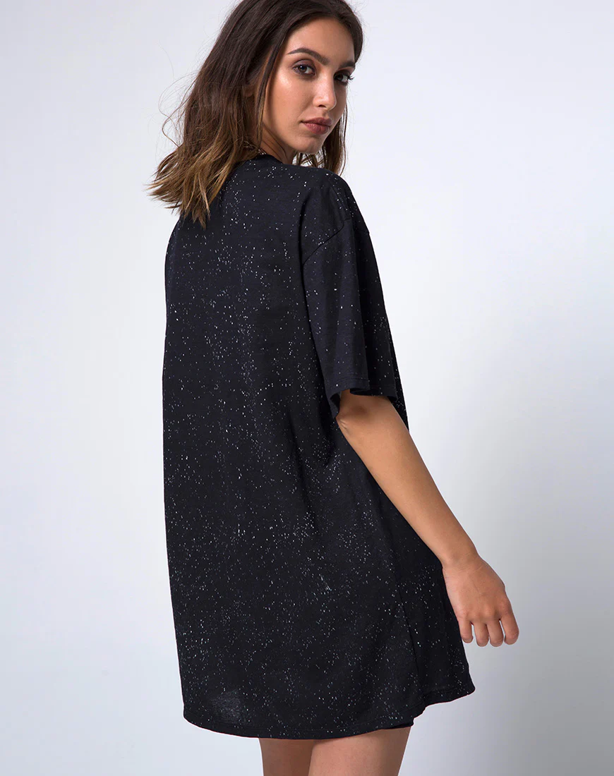 Sunny Kiss Oversize Tee in Black Cosmic Conspiracy - Image 2