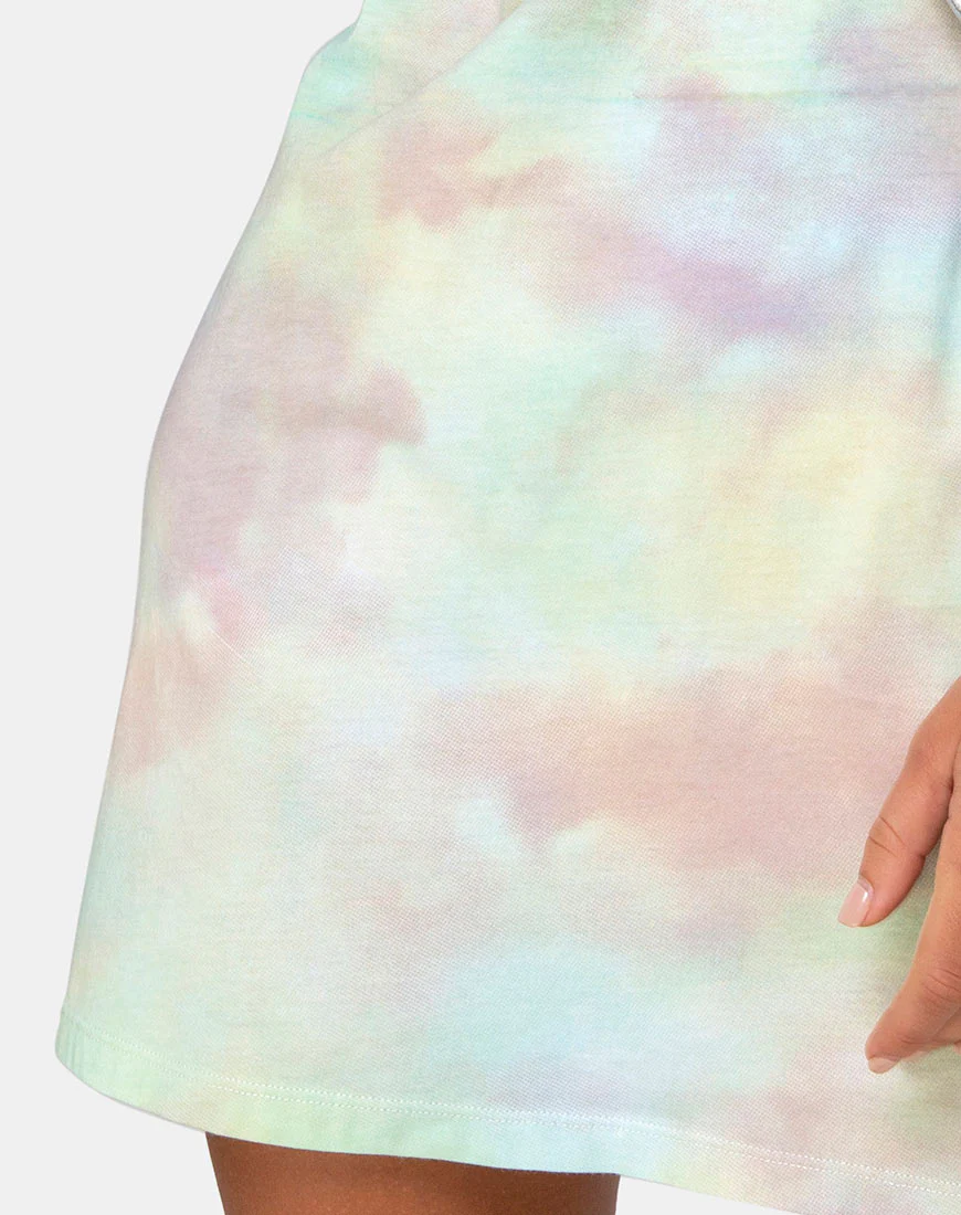 Sunny Kiss Tee Dress in Pastel Tie Dye - Image 5