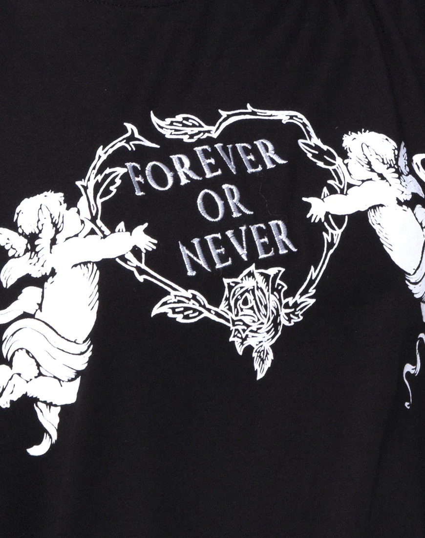 Sunny Kiss Tee in Black Forever or Never - Image 7