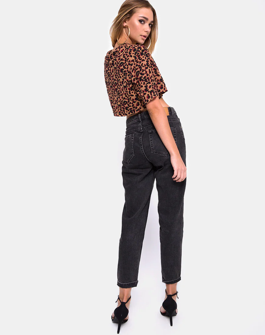Super Cropped Tee in Jungle Leopard - Image 4