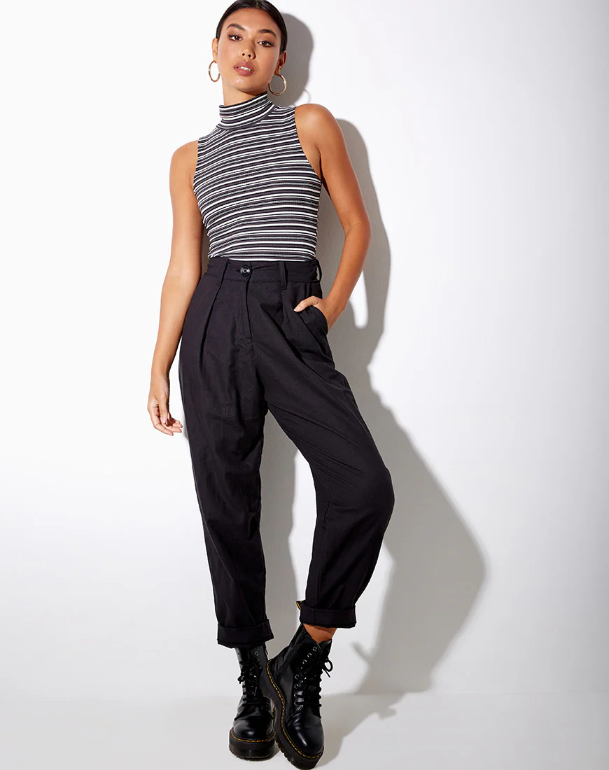 Suri Top in Black Grey and White - Image 3