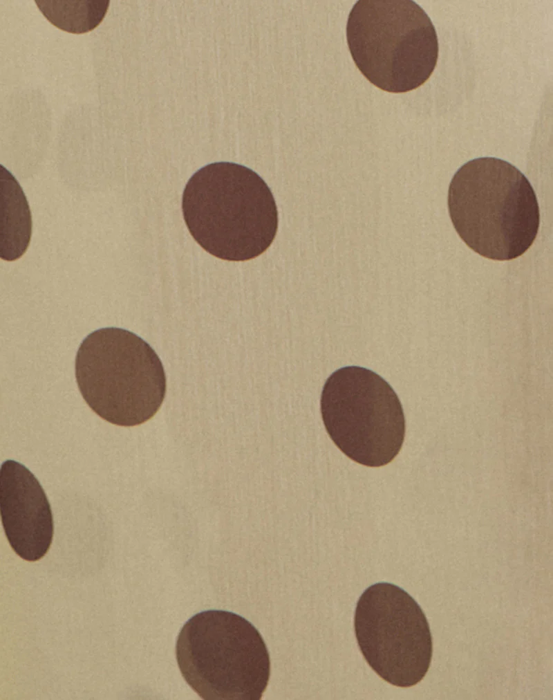 Surina Maxi Skirt in Yellow with Irregular Polka Brown - Image 7