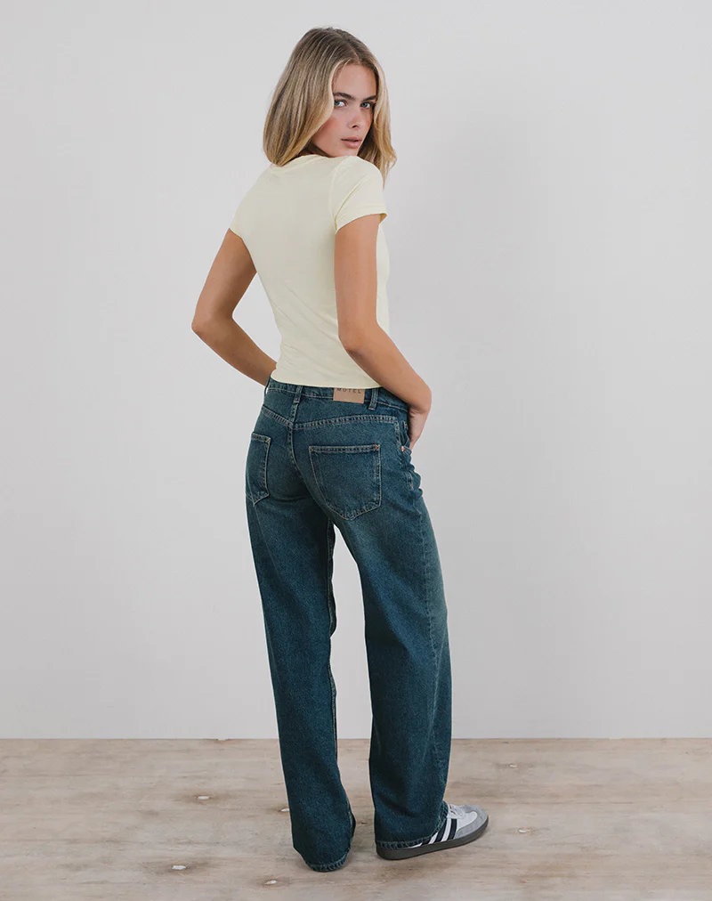 Sutin Tee in Buttermilk with Dear Darlings Print - Image 4