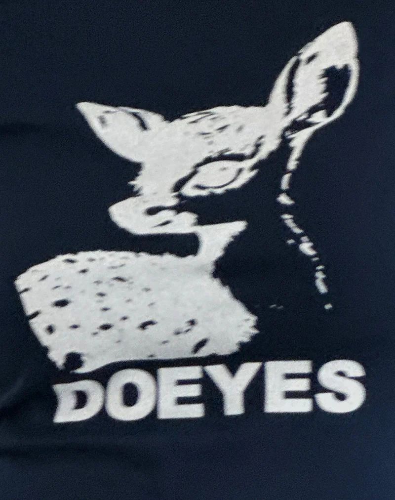 Sutin Tee in Navy with Red Binding and Doeyes Graphic - Image 6