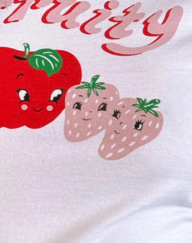 Sutin Tee in White Fruity - Image 5
